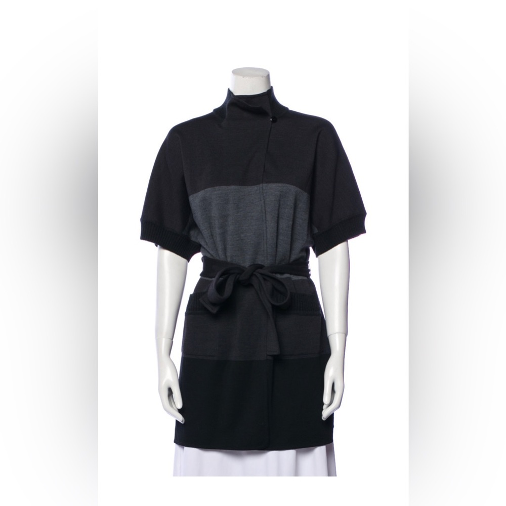 St. John Colorblock Pattern Mock Neck Sweater - image 1